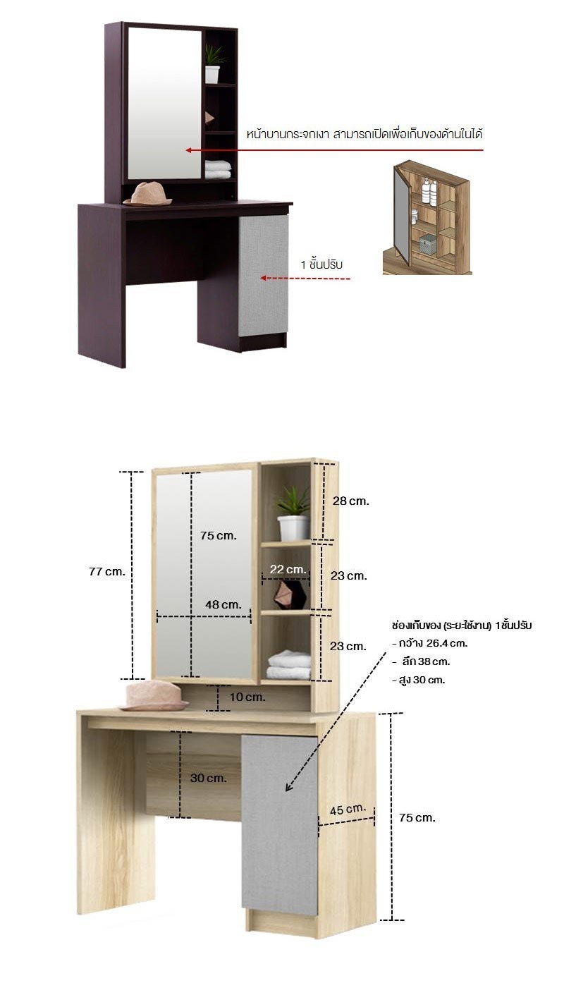 KONCEPT FURNITURE Monteo เฟอร์นิเจอร์ชุดห้องนอน เตียง 6'
